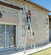HAILO - Echelle transformable pro 3 plans 3x10 échelons 6m/6,8m en aluminium Hailo Pro - vignette