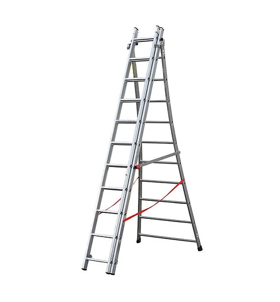 HAILO - Echelle transformable pro 3 plans 3x10 échelons 6m/6,8m en aluminium Hailo Pro - large