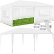 TECTAKE - Pavillon imperméable NOVARA avec 5 côtés blanc - vignette