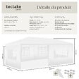 TECTAKE - Pavillon imperméable NOVARA avec 5 côtés blanc - vignette