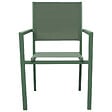 HAPPY GARDEN - Lot de 6 chaises en aluminium vert sauge - textilène vert sauge - vignette
