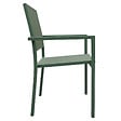 HAPPY GARDEN - Lot de 6 chaises en aluminium vert sauge - textilène vert sauge - vignette