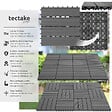 TECTAKE - Lot de dalles de terrasse TEGULAS en WPC aspect bois gris - vignette
