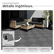 TECTAKE - Lot de dalles de terrasse TEGULAS en WPC aspect bois gris - vignette