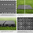 TECTAKE - Lot de dalles de terrasse TEGULAS en WPC aspect bois gris - vignette
