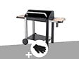 SOMAGIC - Barbecue charbon Vulcano 3000 + Gant de protection - Somagic - vignette