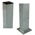PLUS A/S - Poteau acier carré avec base : 8×8×186cm incl. 1 cache-poteau - vignette