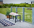 PLUS A/S - Poteau acier carré avec base : 8×8×186cm incl. 1 cache-poteau - vignette