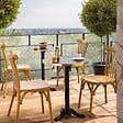 OVIALA - Chaise de terrasse en aluminium bois - Braga - vignette