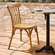 OVIALA - Chaise de terrasse en aluminium bois - Braga - vignette