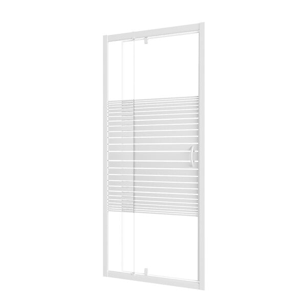 AURLANE - Porte de Douche Extensible de 69 a 80 x 185cm - Profil Blanc - Verre Trempé 4mm - FLEXY - large