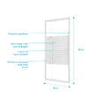 AURLANE - Porte de Douche Extensible de 69 a 80 x 185cm - Profil Blanc - Verre Trempé 4mm - FLEXY - vignette