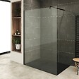 SANIVERRE - ROMA-BLACK Paroi douche Italienne 130x200cm transparent, verre 10mm, profilés noirs - vignette