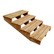 VINUOVO - Escalier bois avec marches XL h55cm 4 m l120cm ouvert - vignette