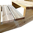 VINUOVO - Escalier bois avec marches XL h55cm 4 m l120cm ouvert - vignette