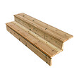 VINUOVO - BERLIN Escalier extérieur bois 2 marches H 37cm L-160cm - avec contre marche - vignette