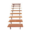 VINUOVO - Escalier en acier BALI, 8 marches en bois exotique Bangkirai, Hauteur 139 cm - L 60 cm - vignette
