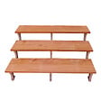 VINUOVO - Escalier en acier BALI, 3 marches en bois exotique Bangkirai, Hauteur 54 cm - L 120 cm - vignette
