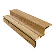 VINUOVO - BERLIN Escalier extérieur bois 2 marches H 37cm L-140cm - avec contre marche - vignette
