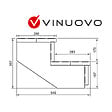 VINUOVO - BERLIN Escalier extérieur bois 2 marches H 37cm L-140cm - avec contre marche - vignette