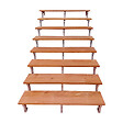 VINUOVO - Escalier en acier BALI, 8 marches en bois exotique Bangkirai, Hauteur 139 cm - L 120 cm - vignette