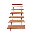 VINUOVO - Escalier en acier BALI, 7 marches en bois exotique Bangkirai, Hauteur 122 cm - L 60 cm - vignette
