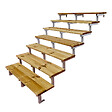 VINUOVO - Escalier OSLO métal et pin - H 122cm -7 marches -largeur 160cm -- sans contre marches - vignette