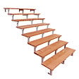 VINUOVO - Escalier en acier BALI, 8 marches en bois exotique Bangkirai, Hauteur 139 cm - L 160 cm - vignette