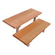 VINUOVO - Escalier en acier BALI, 2 marches en bois exotique Bangkirai, Hauteur 37 cm - L 100 cm - vignette