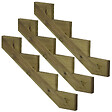 VINUOVO - Pack 3 pièces - Limon bois autoclave - 4 marches - H 68cm - vignette