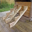 VINUOVO - Pack 3 pièces - Limon bois autoclave - 4 marches - H 68cm - vignette