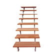 VINUOVO - Escalier en acier BALI, 8 marches en bois exotique Bangkirai, Hauteur 139 cm - L 100 cm - vignette