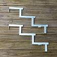 VINUOVO - Pack 2 pièces - Limon acier galvanisé 3 marches - H 51cm - vignette