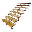 VINUOVO - Escalier OSLO métal et pin - H 139cm -8 marches -largeur 120cm -- sans contre marches - vignette