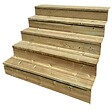 VINUOVO - BERLIN Escalier extérieur bois 5 marches H 88cm L-160cm - avec contre marche - vignette