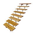 VINUOVO - Escalier OSLO métal et pin - H 139cm -8 marches -largeur 80cm -- sans contre marches - vignette