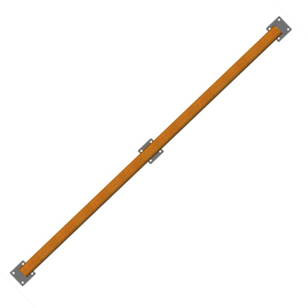 PLUS A/S - Main courante bois d'acajou - 199x6x3,6cm - Naturel - large