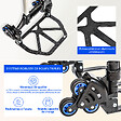 HOSTRÃ–M - Diable pliant escalier en Aluminium, 3 Roues Diable pliable Demenagement et Transport de matériau, compact, Charge Max. 60kg, Garantie 5 ans, Hostrom - vignette