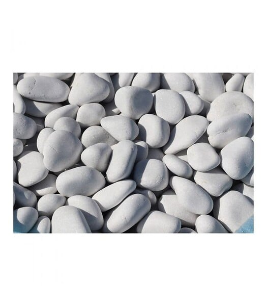 RACINE - Galet marbre blanc pur 40-60mm, Filet 20 kg - F-PAI050 - large