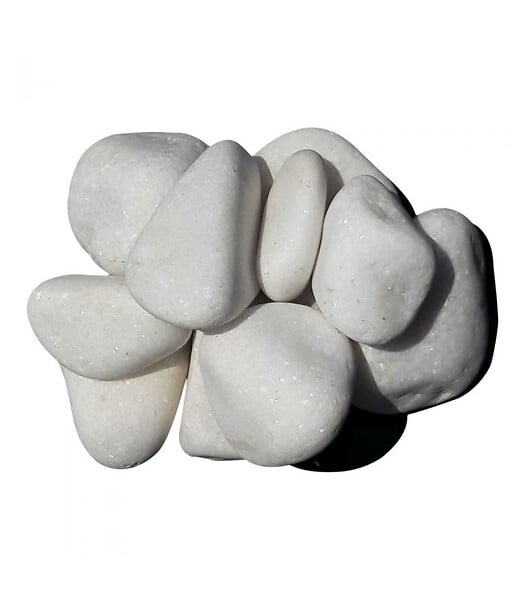 RACINE - Galet marbre blanc pur 40-60mm, Filet 20 kg - F-PAI050 - large