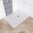 AICA SANITAIRE - Receveur de douche 80x100cm extra-plat antidérapant avec une grille en ABS - vignette