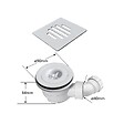AICA SANITAIRE - Receveur de douche 80x100cm extra-plat antidérapant avec une grille en ABS - vignette