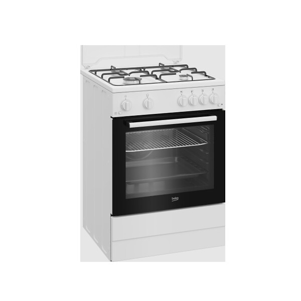 BEKO - cuisinière gaz 64l 4 feux blanc - FBG62121WD - large