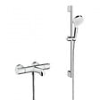 HANSGROHE - Hansgrohe Pack Ecostat 1001 CL Mitigeur Thermostatique bain/douche + Set de douche Crometta Vario (13201000-CROMETTA) - vignette