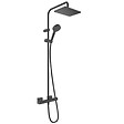 HANSGROHE - Hansgrohe Vernis Shape Colonne de douche 230 1jet EcoSmart 9l/min avec mitigeur thermostatique, Noir mat (26097670-SP) - vignette