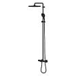 GROHE - Grohe Vitalio Comfort 250 colonne de douche thermostatique bain/douche + douche de tête + douchette à main, noir mat (G269842431) - vignette