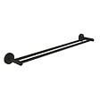GROHE - Grohe Start double barre porte serviettes en métal 65,4 cm et fixations cachées, noir mat (412032430) - vignette