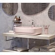 SWISS AQUA TECHNOLOGIES - Swiss Aqua Technologies Infinitio Vasque à poser 50 x 39 x 13 cm, sans trop-plein, Rose mat (SATINF5039PM) - vignette