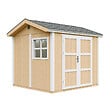 TIMBELA - Abri de Jardin Qualité Premium 5,9 m² - H252x250x294 cm - Construction de Panneaux LP Smartside - Timbela M913A-HARVEST HONEY - vignette