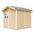 TIMBELA - Abri de Jardin Qualité Premium 5,9 m² - H252x250x294 cm - Construction de Panneaux LP Smartside - Timbela M913A-HARVEST HONEY - vignette